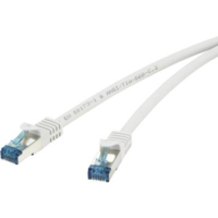 Renkforce RJ45-ös patch kábel, hálózati LAN kábel, tűzálló, CAT 6A S/FTP [1x RJ45 dugó - 1x RJ45 dugó] 0,25 m szürke, Renkforce (RF-4145277)