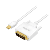 LogiLink Logilink DisplayPort kábel, mDP/M DVI/M, 1080p, fehér, 1,8 m (CV0137) (CV0137)