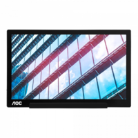 AOC AOC 01 Series I1601P számítógép monitor 39,6 cm (15.6") 1920 x 1080 pixelek Full HD LED Ezüst, Fekete (I1601P)