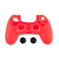 Spartan Gear Spartan Gear PS4 DualShock 4 kontroller szilikon borítás és analóg kupak piros-fekete (072236) (spartangear072236)