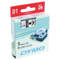 Dymo DYMO címke LM D1 alap 9mm fekete betű / víztiszta alap (40910)