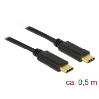 DeLock Delock USB-C 2.0 USB-C kábel 0.5m fekete (83043) (D83043)