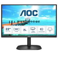 AOC AOC VA monitor 21.5" 22B2H/EU, 1920x1080, 16:9, 250cd/m2, 4ms, 75Hz, VGA/HDMI (22B2H/EU)