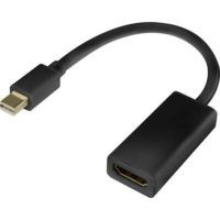 Renkforce DisplayPort - HDMI átalakító adapter, 1x mini DisplayPort dugó - 1x HDMI aljzat, aranyozott, fekete, Renkforce (RF-4229013)