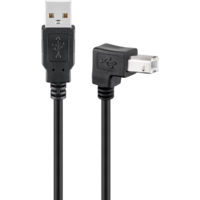 Goobay Goobay 93016 USB-A apa - USB-B apa 90°-os Nyomtató kábel - Fekete (0.5m) (93016)