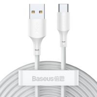 Baseus Baseus Simple Wisdom USB-A - USB-C kábel 2db 1.5m fehér (TZCATZJ-02)