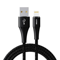 Vipfan Vipfan A01 USB-A - Lightning kábel 3A, 1,2m fekete (CB-A1LT-black) (CB-A1LT-black)