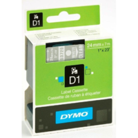 DYMO DYMO "D1" Feliratozógép szalag 24 mm x 7 m fehér-víztiszta (53720) (53720)