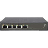 Level One LevelOne GES-2105P hálózati kapcsoló Vezérelt L2 Gigabit Ethernet (10/100/1000) Ethernet-áramellátás (PoE) támogatása Fekete (GES-2105P)