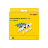 Delock Delock PCI Express x1 kártya - 2 x RJ45 2,5 Gigabit LAN (88101) (del88101)