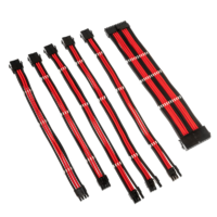 Kolink Kolink Core Adept tápkábel hosszabbító szett - Fekete/Piros (COREADEPT-EK-BRD)