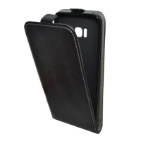 gigapack Tok álló, bőr hatású (FLIP, lefelé nyíló, szilikon tartó) FEKETE [Samsung Galaxy S8 Plus (SM-G955)] (5996457690459)