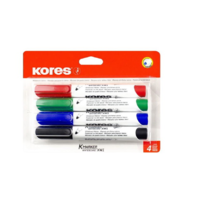 Kores Kores Eco K-Marker 3mm Tábla- és flipchart marker készlet - Vegyes színek (4 db / csomag) (20724)