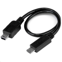 StarTech StarTech.com UMUSBOTG8IN USB kábel 0,2 M Mini-USB B Micro-USB B Fekete (UMUSBOTG8IN)
