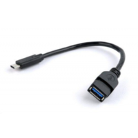 Accura Accura USB-C apa - USB-A anya 2.0 Adat és töltő kábel - Fekete (0.15m) (ACC2283)