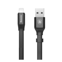 Baseus BASEUS NIMBLE adatkábel és töltő (USB - lightning 8pin, 2A, 23cm, lapos kábel) FEKETE (CALMBJ-B01) (CALMBJ-B01)