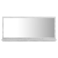 vidaXL betonszürke forgácslap fürdőszobai tükör 80 x 10,5 x 37 cm (804575)