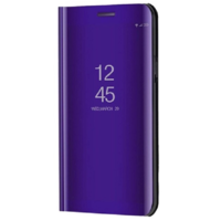 TokShop Samsung Galaxy A90 5G SM-A908B, Oldalra nyíló tok, hívás mutatóval, Smart View Cover, lila (utángyártott) (90050)
