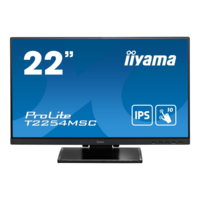 Iiyama iiyama ProLite T2254MSC-B1AG számítógép monitor 54,6 cm (21.5") 1920 x 1080 pixelek Full HD LED Érintőképernyő Fekete (T2254MSC-B1AG)