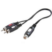 SpeaKa Professional SpeaKa Professional RCA Audio Y adapter [2x RCA dugó - 1x RCA alj] Fekete (SP-7869924)