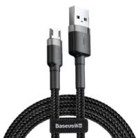 Baseus Baseus Cafule USB-Micro USB kábel , 2.4A, 1m, szürke-fekete (CAMKLF-BG1) (CAMKLF-BG1)