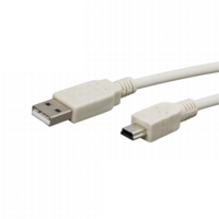 PRC PRC 20133 USB 2.0 A - mini USB 2.0 B (apa - apa) kábel 1.8m - Fehér (20133)