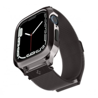 Spigen Spigen Metal Fit Pro Apple Watch 8/7 45mm fém szíj tokkal grafit fekete (ACS04585) (ACS04585)