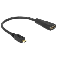 DeLock Delock 65391 micro HDMI - D male > 19 pin HDMI - A female 23 cm kábel (65391)