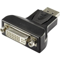 Renkforce DisplayPort - DVI átalakító adapter, 1x DisplayPort dugó - 1x DVI aljzat 24+5 pól., fekete, Renkforce (RF-4212237)