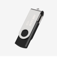 Hiksemi Hiksemi Rotary M200S USB-A 2.0 4GB - Fekete/Szürke (HS-USB-M200S 4G)