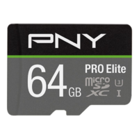 PNY 64GB microSDXC PNY PRO Elite U3 A1 V30 + adapter (P-SDU64GV31100PRO-GE) (P-SDU64GV31100PRO-GE)