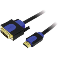 LogiLink HDMI/DVI kábel, fekete, 10 m, LogiLink CHB3110 (CHB3110)