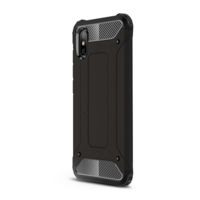 gigapack Defender műanyag telefonvédő (közepesen ütésálló, légpárnás sarok, szilikon belső, fémhatás) FEKETE [Xiaomi Mi 8 Explorer] (5996457784318)