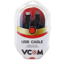 VCOM VCOM USB 2.0 hosszabbító kábel, 1.8m, fekete (A/A) (CU-202-B-1.8) (CU-202-B-1.8)
