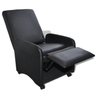 vidaXL fekete összecsukható műbőr fotel (241681)
