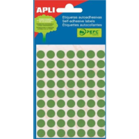 APLI APLI 10 mm kör, kézzel írható etikett, zöld színű 315 darab (LCA2054) (LCA2054)
