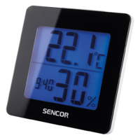 Sencor Sencor SWS 1500 B hőmérő ébresztőórával fekete (SWS 1500 B)