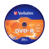 Verbatim Verbatim DVD-R írható DVD lemez 4,7GB 25db hengeres (43522)