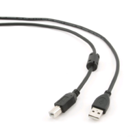 Gembird Gembird Cablexpert USB A-B printer kábel ferrite 3m fekete (CCF-USB2-AMBM-10) (CCF-USB2-AMBM-10)