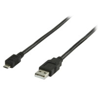 Valueline Valueline USB 2.0 M - micro USB M kábel 0.5m Fekete (VLCP60500B05)