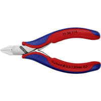 KNIPEX Elektronikai oldalcsípőfogó, lágy/közepes/kemény huzal max.: O 1,3/1/0,5 mm, Knipex 77 32 115 (77 32 115)