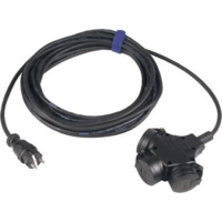 SIROX Kültéri, gumi hálózati hosszabbítókábel védőkupakkal, fekete, 10 m, H07RN-F 3G 1,5 mm2, SIROX 345.510 (345.510)
