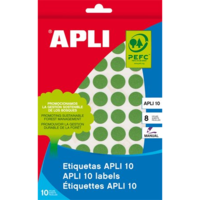 Apli Apli 16mm Kézzel írható kör etikett 432db/csomag - Zöld (02741)