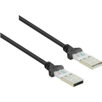 Renkforce USB 2.0 csatlakozókábel, 1x USB 2.0 dugó A - 1x USB 2.0 dugó A, 1 m, fekete, aranyozott, renkforce (RF-4463028)