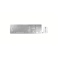 Cherry CHERRY DW 9100 SLIM billentyűzet Egér mellékelve RF vezeték nélküli + Bluetooth AZERTY Belga Ezüst (JD-9100BE-1)