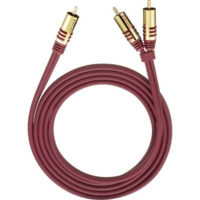 Oehlbach RCA Y elosztó kábel, 1x RCA dugó - 2x RCA dugó, 5 m, aranyozott, piros, Oehlbach (20565)