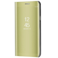 TokShop Samsung Galaxy M23 5G SM-M236B, Oldalra nyíló tok, hívás mutatóval, Smart View Cover, arany (utángyártott) (120273)