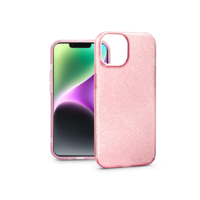 Haffner Apple iPhone 14 szilikon hátlap - Glitter - pink (TF-0216)