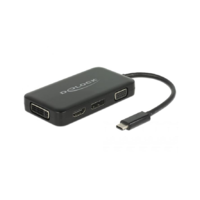 Delock DELOCK Adapter USB-C > VGA/HDMI/DVI/DP St/Bu schwarz (63929)