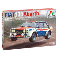 Italeri Italeri: Fiat 131 Abarth 1977 San Remo Rally Winner autó makett, 1:24 (3621S) (3621S)